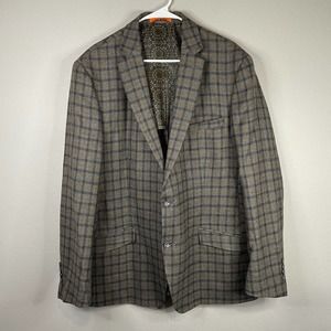 TALLIA Brown and Blue Plaid Sport Coat